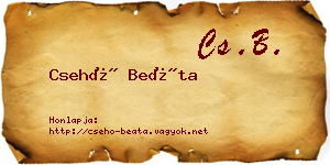 Csehó Beáta névjegykártya
